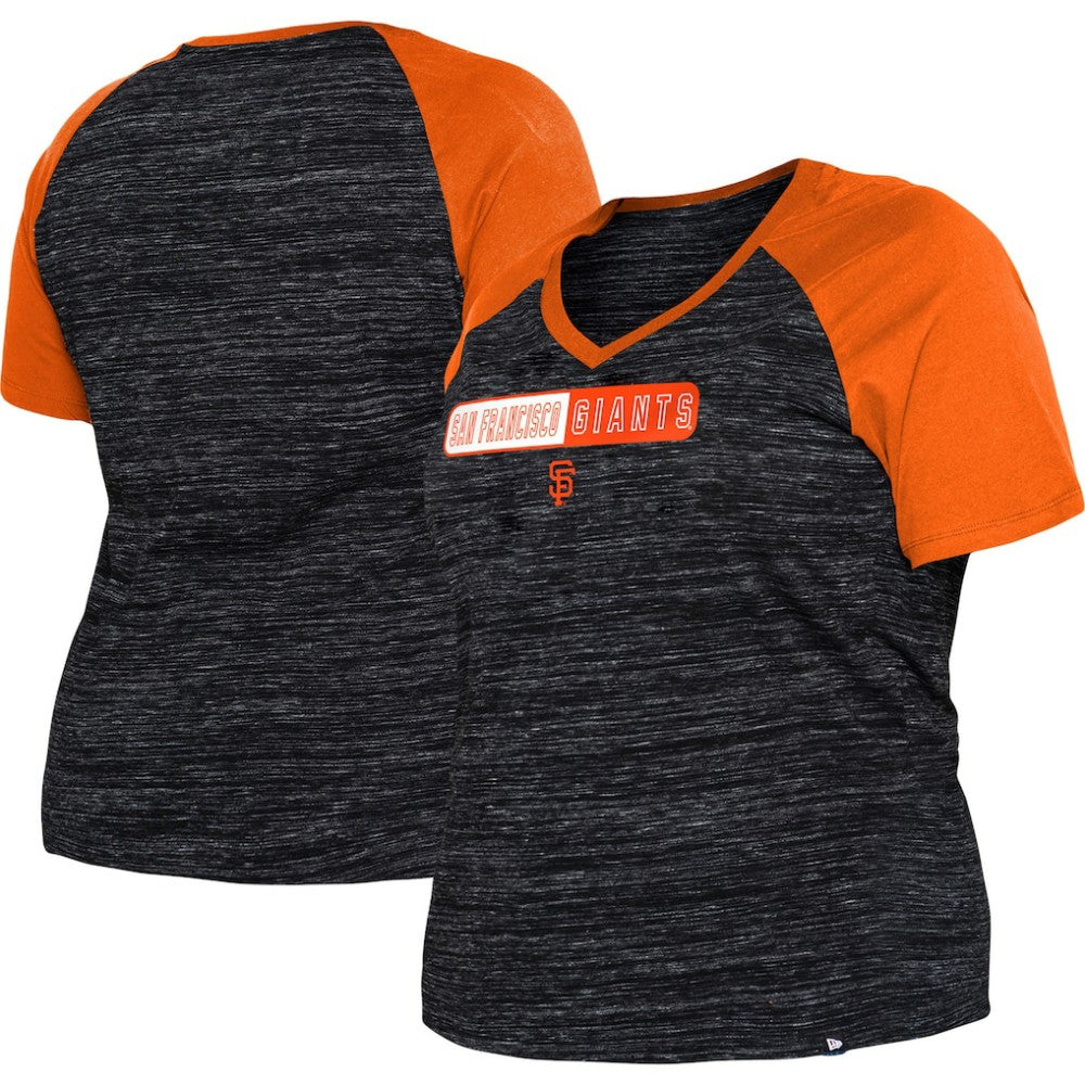 San Francisco Giants New Era Women's Plus Size Space Dye Raglan V-Neck T-Shirt Online