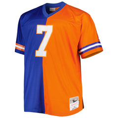 John Elway Denver Broncos Big & Tall Split Legacy Retired Player Replica Jersey Royal/Orange - Mitchell & Ness