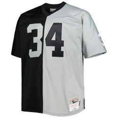 Bo Jackson Las Vegas Raiders Big & Tall Split Legacy Retired Player Replica Jersey Black/Silver - Mitchell & Ness