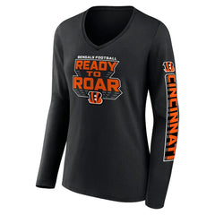 Cincinnati Bengals Women's Hometown Sweep Long Sleeve V-Neck T-Shirt Black - Fanatics