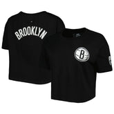 NBA - Brooklyn Nets Pro Standard Women's Classics Boxy T-Shirt - Black