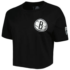NBA - Brooklyn Nets Pro Standard Women's Classics Boxy T-Shirt - Black