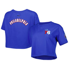 NBA - Philadelphia 76ers Pro Standard Women's Classics Boxy T-Shirt - Royal
