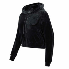 NBA - Brooklyn Nets Pro Standard Women's Triple Black Velour Full-Zip Hoodie