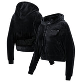 NBA - Miami Heat Pro Standard Women's Triple Black Velour Full-Zip Hoodie