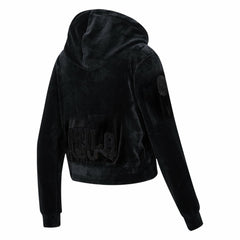 NBA - Philadelphia 76ers Pro Standard Women's Triple Black Velour Full-Zip Hoodie
