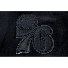 NBA - Philadelphia 76ers Pro Standard Women's Triple Black Velour Full-Zip Hoodie