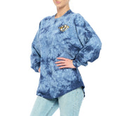 Nashville Predators - Fanatics Women's Crystal-Dye Long Sleeve T-Shirt Navy
