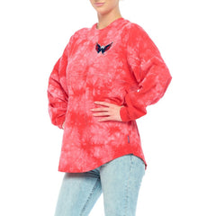 Washington Capitals Fanatics Women's Crystal-Dye Long Sleeve T-Shirt Red