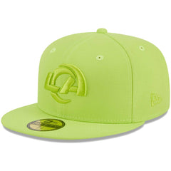 Los Angeles Rams New Era Color Pack Brights 59FIFTY Fitted Hat Neon Green - NFL
