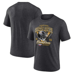 Pittsburgh Steelers Hometown Old-Fashioned Super Bowl XIV Champions Tri-Blend T-Shirt Charcoal - NFL