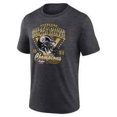 Pittsburgh Steelers Hometown Old-Fashioned Super Bowl XIV Champions Tri-Blend T-Shirt Charcoal - NFL