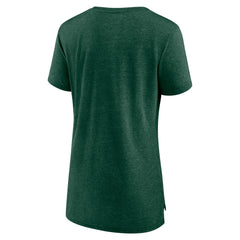 Green Bay Packers Women's Hometown First Down Tri-Blend T-Shirt Heather Green - NFL