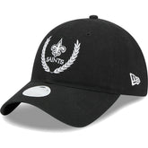 New Orleans Saints New Era Women's Leaves 9TWENTY Adjustable Hat Black - NFL
