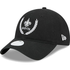 New Orleans Saints New Era Women's Leaves 9TWENTY Adjustable Hat Black - NFL