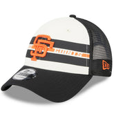 San Francisco Giants New Era Team Stripe Trucker 9FORTY Snapback Hat discount