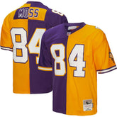 Randy Moss Minnesota Vikings 1998 Split Legacy Replica Jersey Purple/Gold - Mitchell & Ness