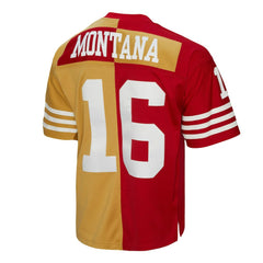 Joe Montana San Francisco 49ers 1990 Split Legacy Replica Jersey Scarlet/Gold - Mitchell & Ness