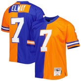 John Elway Denver Broncos 1990 Split Legacy Replica Jersey Royal/Orange - Mitchell & Ness