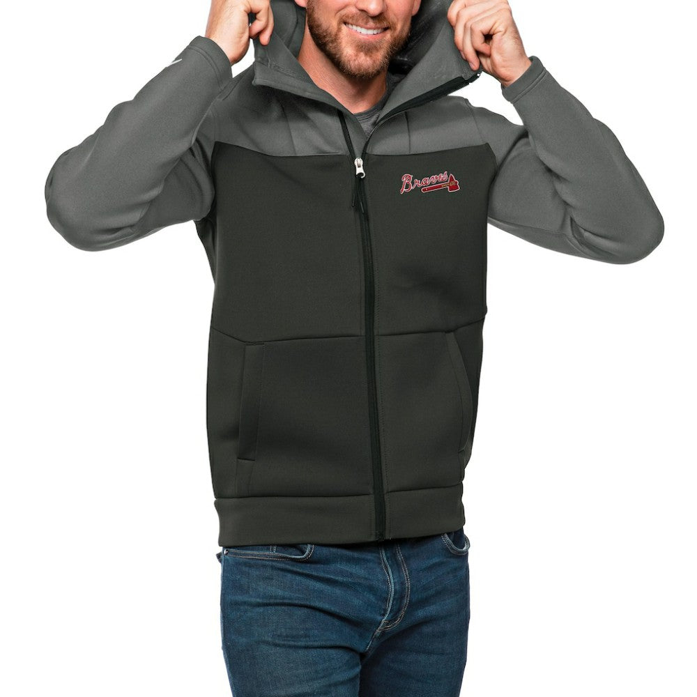 Atlanta Braves Antigua Protect Full-Zip Hoodie Lifestyle