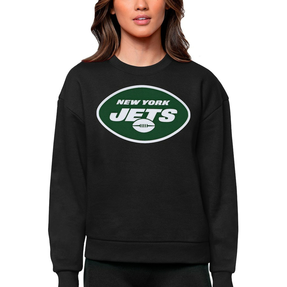 New York Jets Antigua Women's Victory Logo Pullover Sweatshirt Black - NFL