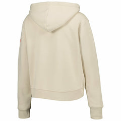 NBA - Chicago Bulls Sportiqe Women's Leona Ava Fleece Tri-Blend Pullover Hoodie - Cream