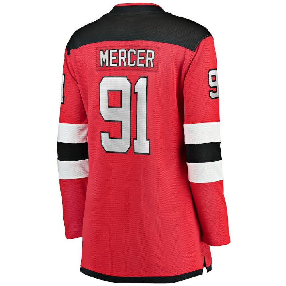 Dawson Mercer New Jersey Devils Fanatics Women's Home Breakaway Jersey - Red | NHL Jerseys