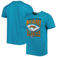 Miami Dolphins Homage Stadium Tri-Blend T-Shirt Aqua - NFL