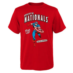Washington Nationals Youth Team Captain America Marvel T-Shirt Lifestyle