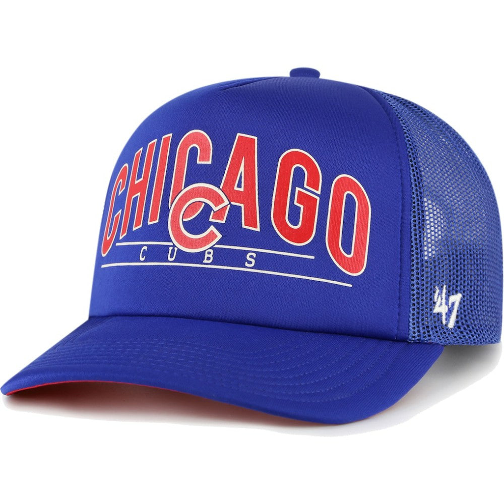 Chicago Cubs '47 Backhaul Foam Trucker Snapback Hat On Sale