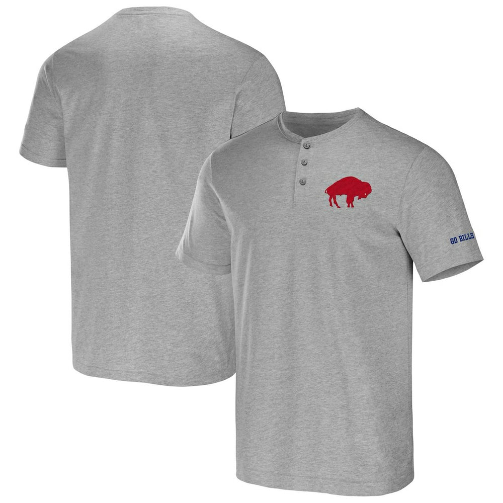 Buffalo Bills NFL x Darius Rucker Collection Henley T-Shirt Heathered Gray - Fanatics