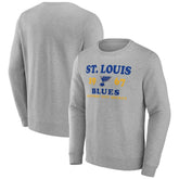 St. Louis Blues - Fanatics Fierce Competitor Pullover Sweatshirt Heather Charcoal