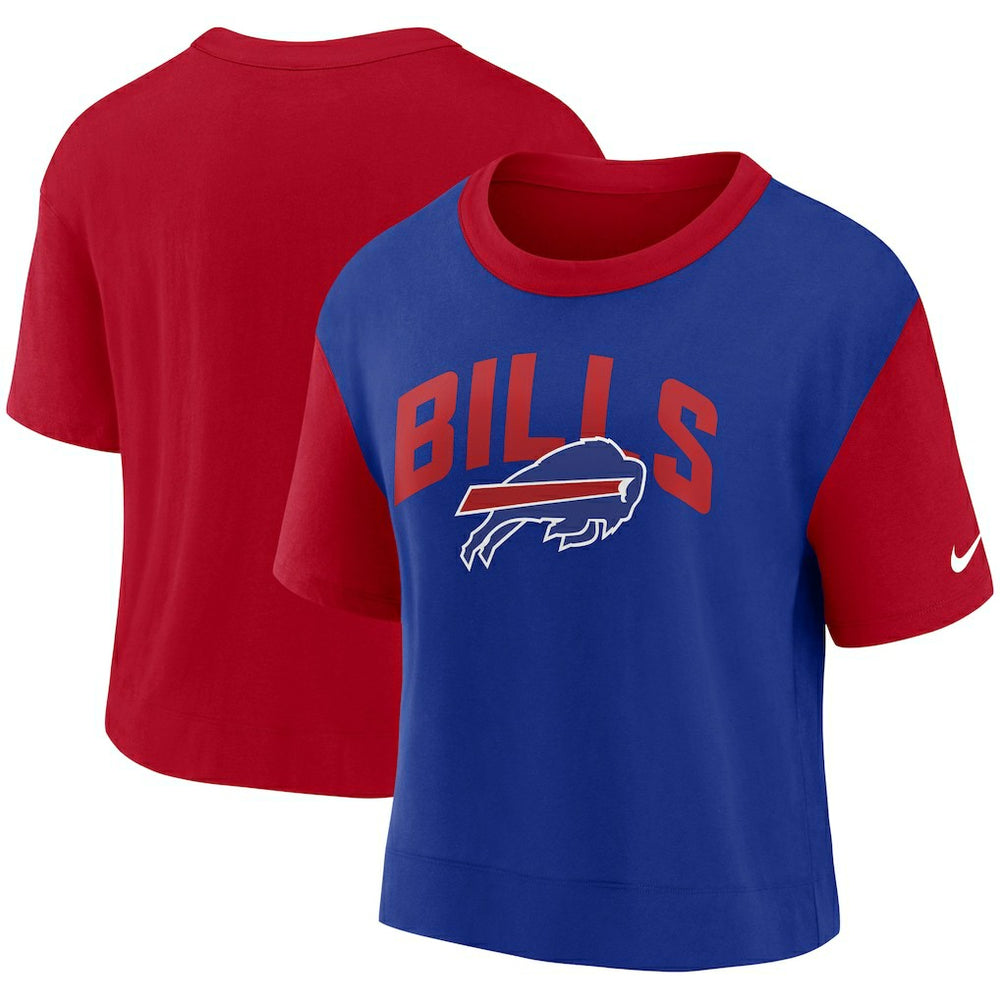 Buffalo Bills Women's High Hip Fashion T-Shirt Red/Royal - Nike