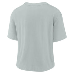 Las Vegas Raiders Women's High Hip Fashion T-Shirt Silver/Black - Nike