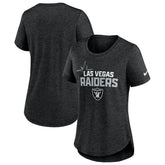 Las Vegas Raiders Women's Local Fashion Tri-Blend T-Shirt Heather Black - Nike