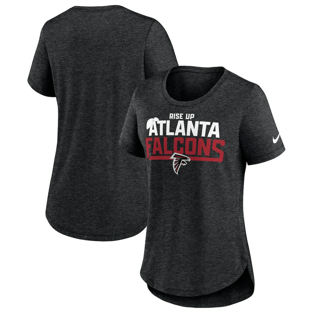 Atlanta Falcons Women's Local Fashion Tri-Blend T-Shirt Heather Black - Nike