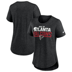 Atlanta Falcons Women's Local Fashion Tri-Blend T-Shirt Heather Black - Nike
