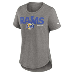 Los Angeles Rams Women's Local Fashion Tri-Blend T-Shirt Heather Charcoal - Nike