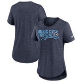 Tennessee Titans Women's Local Fashion Tri-Blend T-Shirt Heather Navy - Nike