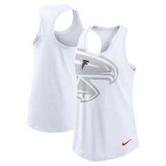 Atlanta Falcons Women's Tri-Blend Scoop Neck Racerback Tank Top White - Nike