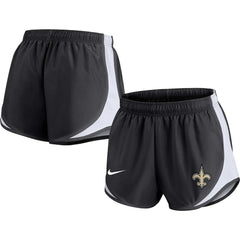 New Orleans Saints Women's Plus Size Tempo Shorts Black - Nike