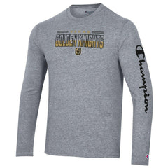 Vegas Golden Knights Champion Tri-Blend Long Sleeve T-Shirt Heather Gray
