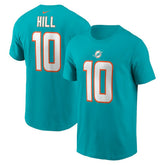 Tyreek Hill Miami Dolphins Player Name & Number T-Shirt Aqua - Nike