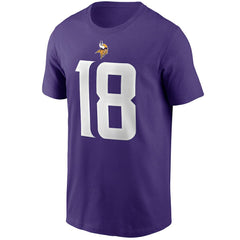 Justin Jefferson Minnesota Vikings Player Name & Number T-Shirt Purple - Nike