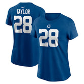 Jonathan Taylor Indianapolis Colts Women's Player Name & Number T-Shirt Royal - Nike