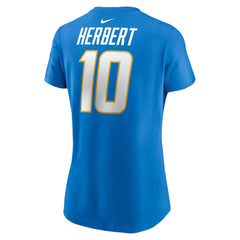 Justin Herbert Los Angeles Chargers Women's Player Name & Number T-Shirt Powder Blue - Nike