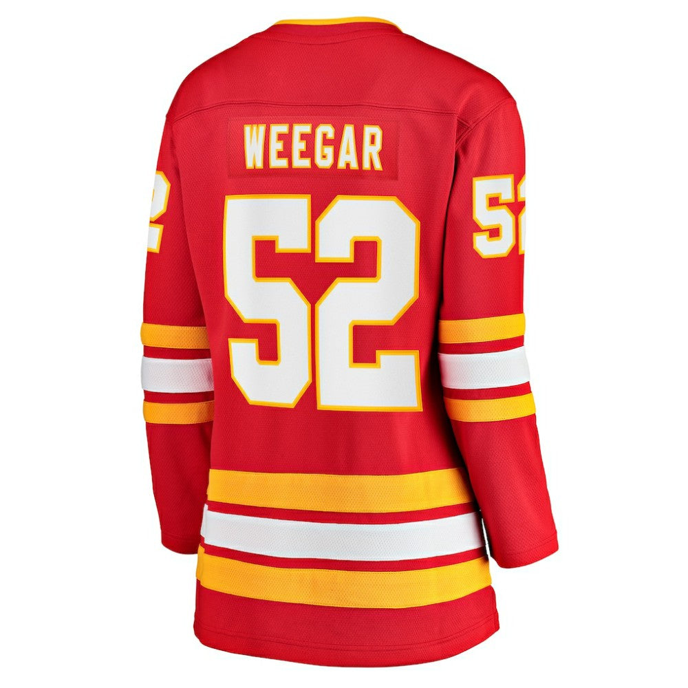 MacKenzie Weegar Calgary Flames Fanatics Women's Home Breakaway Player Jersey - Red | NHL Jerseys