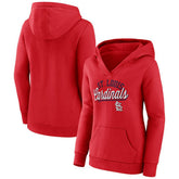 St. Louis Cardinals Fanatics Women's Simplicity Crossover V-Neck Pullover Hoodie Online