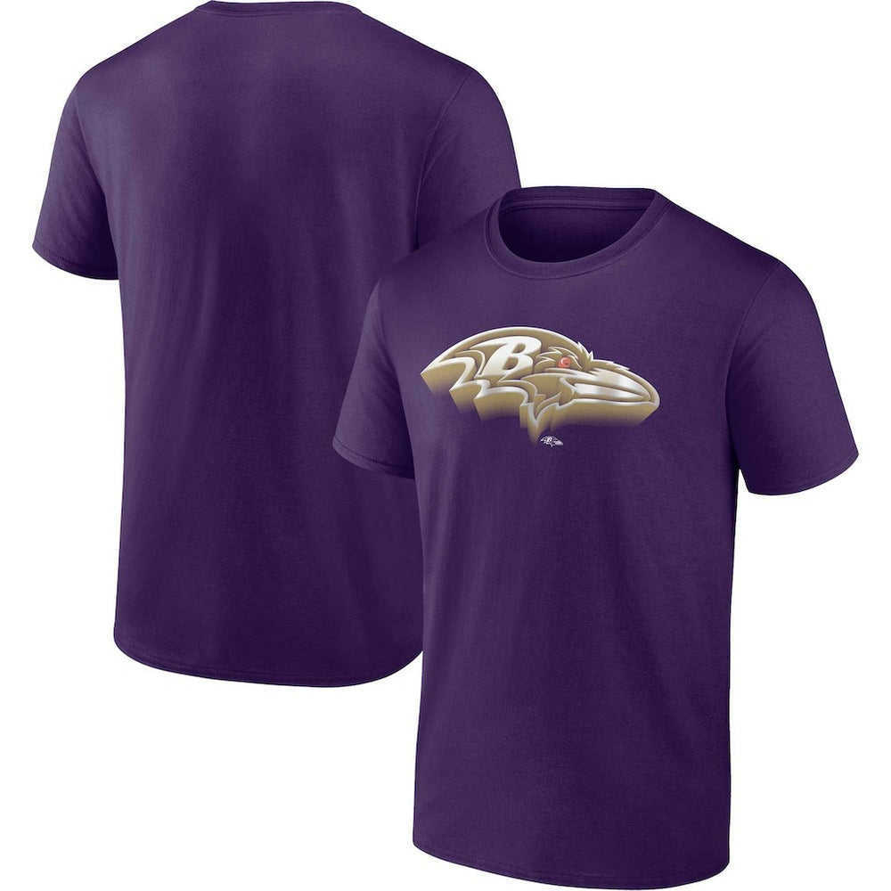 Baltimore Ravens Chrome Dimension T-Shirt Purple - Fanatics