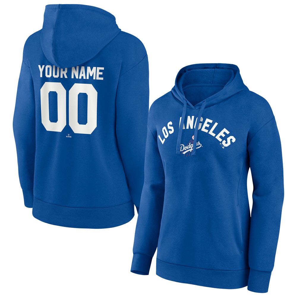Los Angeles Dodgers Women's Personalized Cooperstown Collection Winning Streak Pullover Hoodie Lifestyle